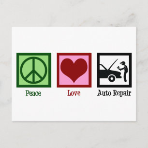 Cute Auto Repair Shop Car Mechanic Postcard