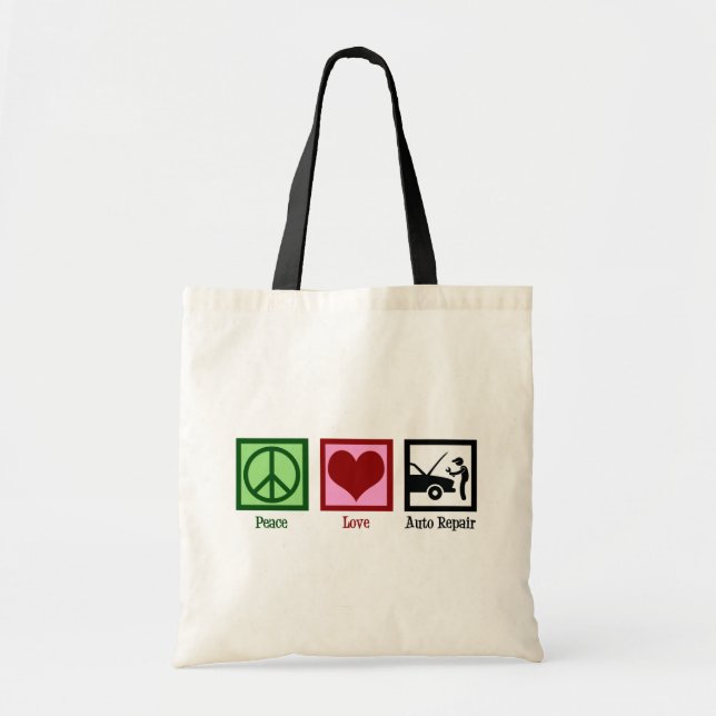 Cute Auto Repair Shop Car Mechanic Tote Bag (Front)