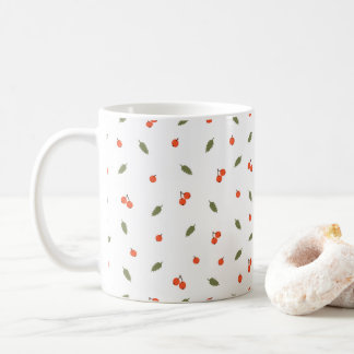 Cute Autumn Berries Minimalist Botanical Coffee Mug