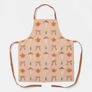 Cute Autumn Bow Pattern Apron