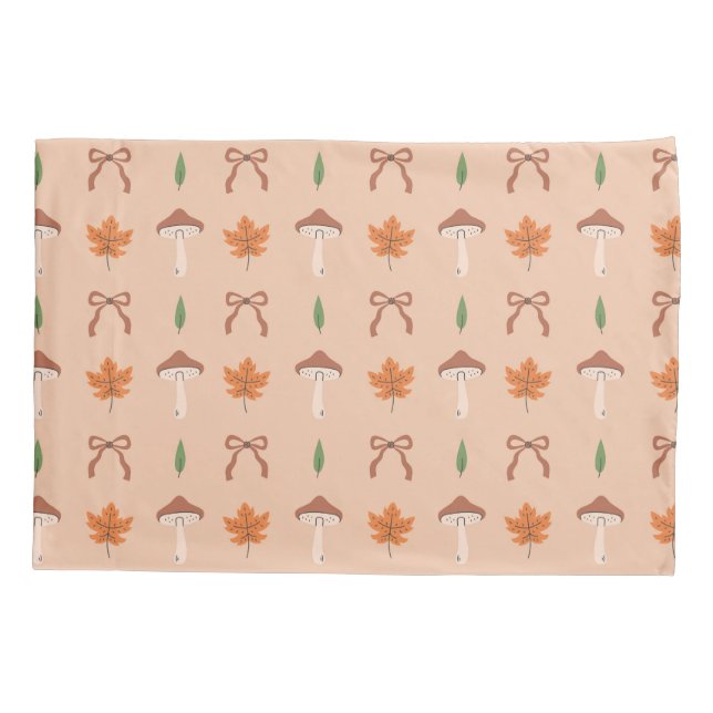 Cute Autumn Bow Pattern Pillowcase (Back)