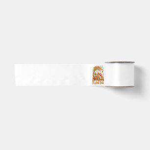 Cute Autumn Cats Leaves Pumpkin "It's Fall Y'All" Satin Ribbon