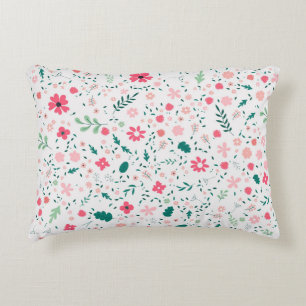 Cute Autumn Colourful Illustrated Floral Pattern Decorative Cushion