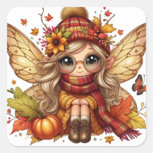 Cute Autumn Fairy Stickers