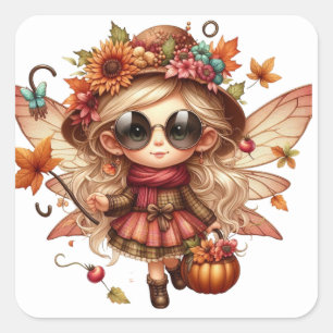 Cute Autumn Fairy Stickers