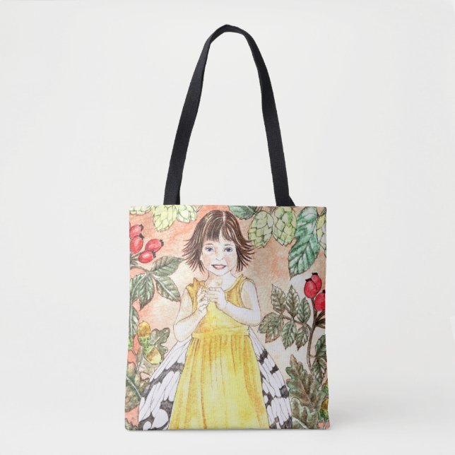Cute Autumn Fairy Tote Bag (Front)