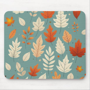 Cute autumn/fall leaves mouse pad