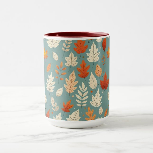 Cute autumn/fall leaves mug (Center)