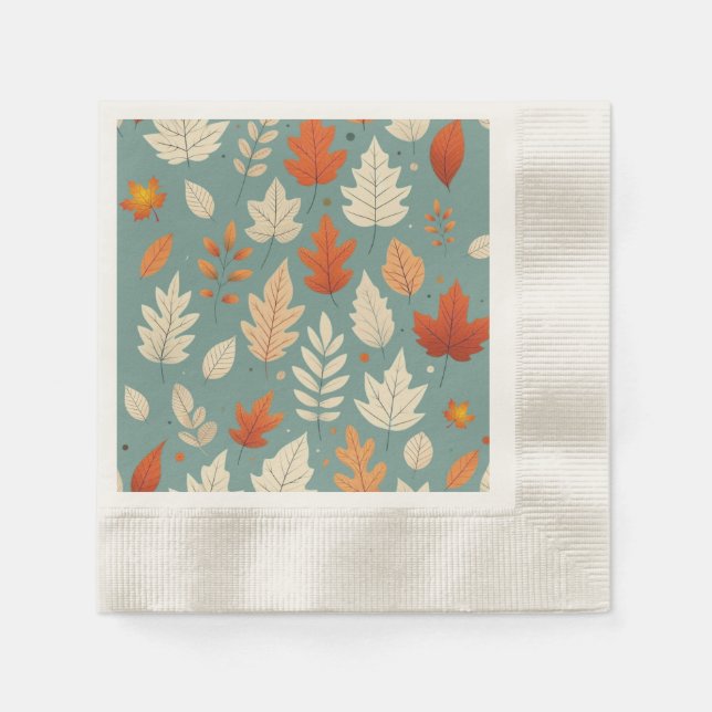 Cute autumn/fall leaves napkin (Front)