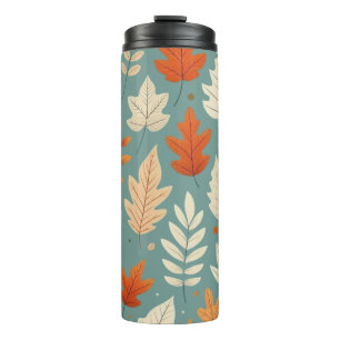 Cute autumn/fall leaves thermal tumbler