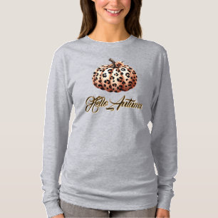 Cute autumn/fall leopard print pumpkin T-Shirt