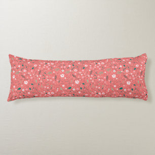 Cute Autumn Flowers Illustration Floral Pattern Body Cushion