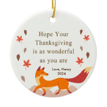 Cute Autumn Fox Thanksgiving 