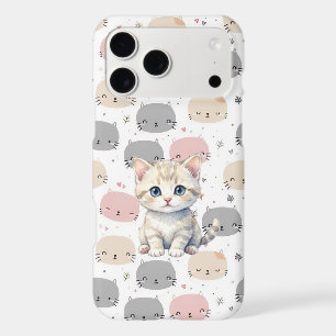 Cute Autumn Kitten Pattern iPhone Cas