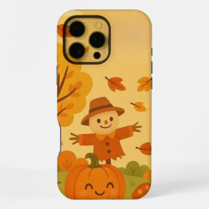 Cute autumn scene with pumpkin and squirrel iPhone 16 pro max case