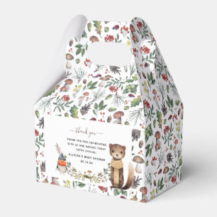 Cute Autumn Woodland Baby Shower Favour Box