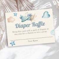 Cute Aviation Theme Baby Shower Diaper Raffle