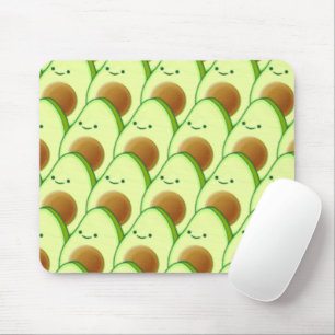 Cute Avocado All Over Drawing Mouse Pad