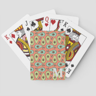 Cute Avocado and Cilantro Foodie Playing Cards