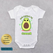Cute Avocado Baby Bodysuit and Shirt for Kids
