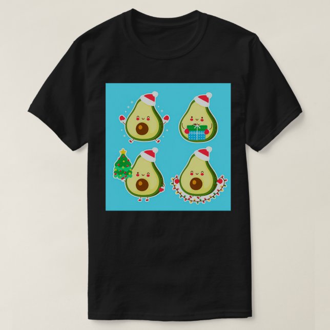 Cute avocado christmas T-Shirt (Design Front)