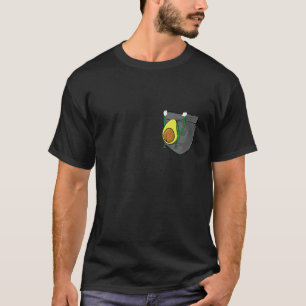 Cute Avocado Climb In Pocket Guacamole Vegan Food T-Shirt