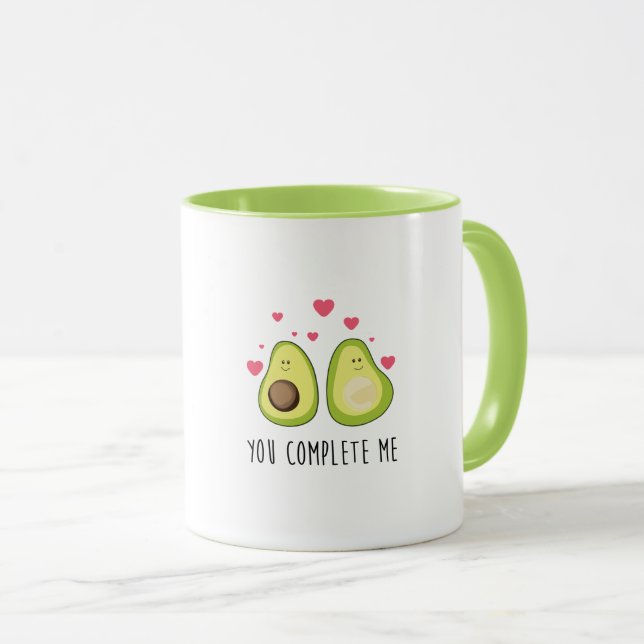 Cute avocado couple, Avocado, Love, Gift, Mug (Front Right)