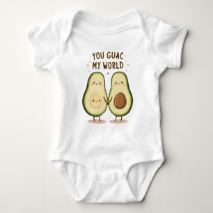 Cute Avocado Couple Baby Bodysuit