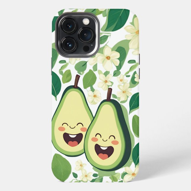 Cute Avocado Couple Phone Case | Funny Kawaii Frui (Back)