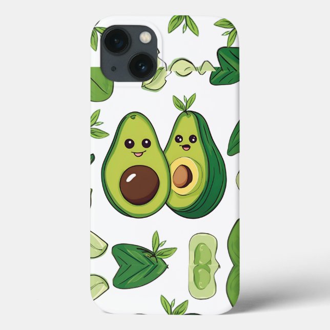 Cute Avocado Couple Phone Case | Funny Kawaii Frui (Back)