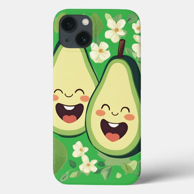 Cute Avocado Couple Phone Case | Funny Kawaii Frui (Back)