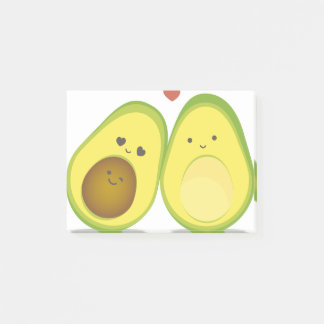 Cute avocado couple post-it notes