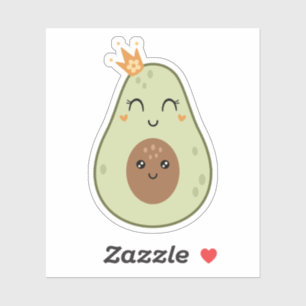 Cute Avocado Custom-Cut Vinyl Stickers