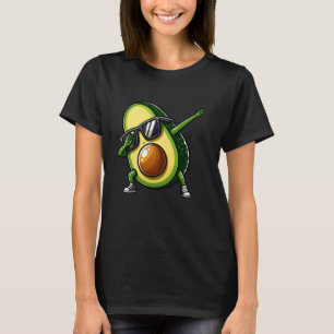 Cute Avocado Dabbing Vegan Fruit Men Women Summer  T-Shirt