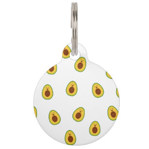 Cute avocado doodles pet tag
