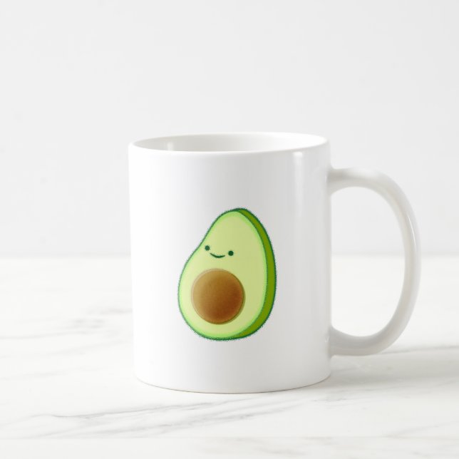 Cute Avocado Drawing Coffee Mug (Right)