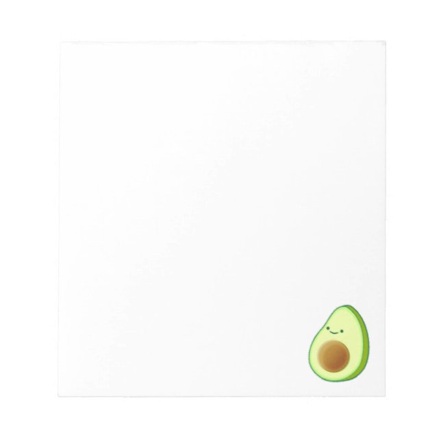 Cute Avocado Drawing Custom  Notepad (Front)