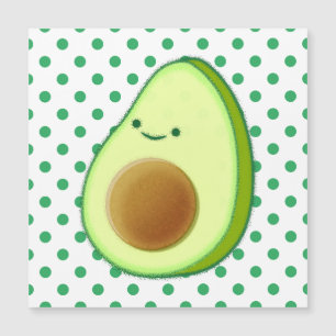 Cute Avocado Drawing Green Dot Pattern