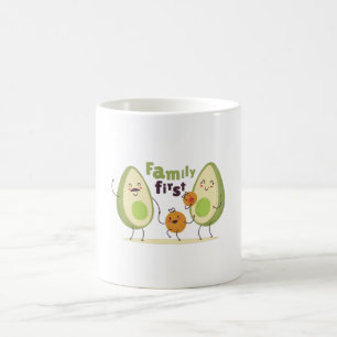 Cute Avocado Family Coffee Mug