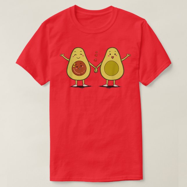 Cute avocado family couple with baby love gift  T-Shirt (Design Front)