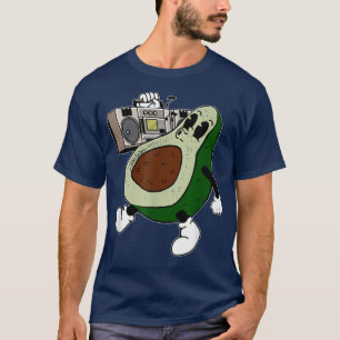 Cute Avocado Fruit Listening to Music Boom Bo for T-Shirt