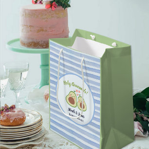Cute Avocado Gender Neutral Twins Baby Shower Medium Gift Bag