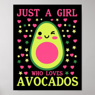 Cute Avocado Girl   Poster