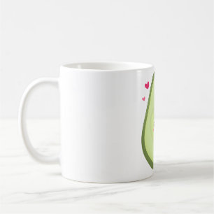 Cute Avocado Half, Couple Pair Coffee Mug