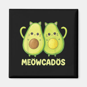 Cute Avocado Kitten Pun Funny Kawaii Food Animal W Magnet