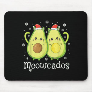Cute Avocado Kitten Pun Funny Xmas Food Animal Wom Mouse Pad