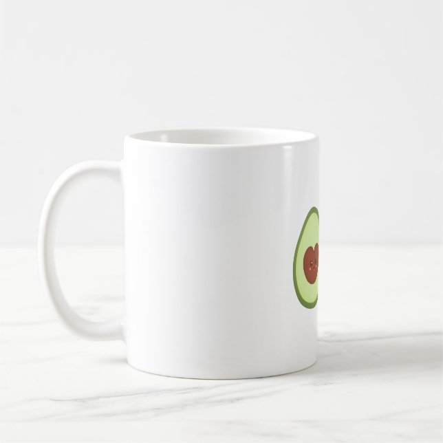 Cute Avocado Love Perfect Half Coffee Mug (Left)