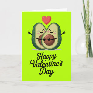 Cute Avocado Love Valentines Day Greeting Card