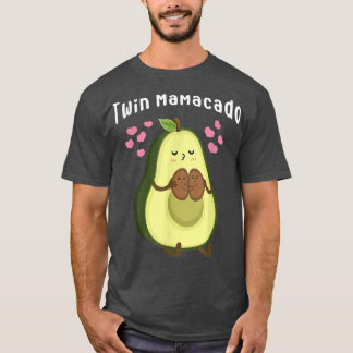 Cute Avocado Mama Fruit Pregnancy Pregnant Mum Twi T-Shirt