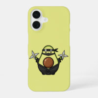 Cute Avocado Ninja Shuriken Warrior Illustration